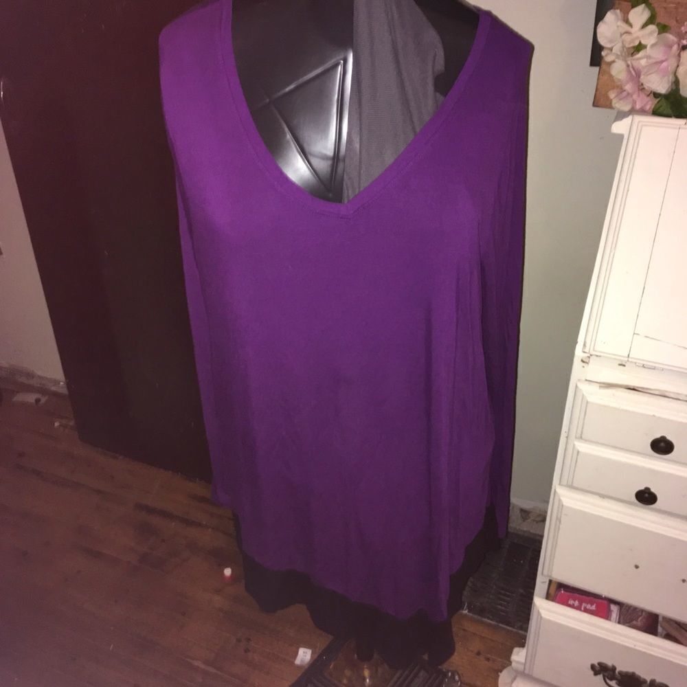 Lane Bryant asymmetrical purple 14/16 tunic